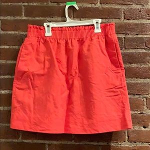 J crew coral sidewalk mini skirt